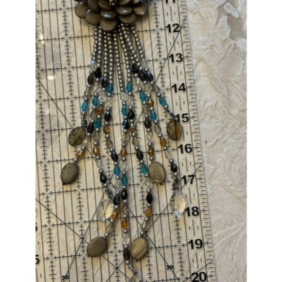 JOAN RIVERS STARLET STYLE NECKLACE IN SHADES OF PINK, BROWN and GOLD - Picture 9 of 16